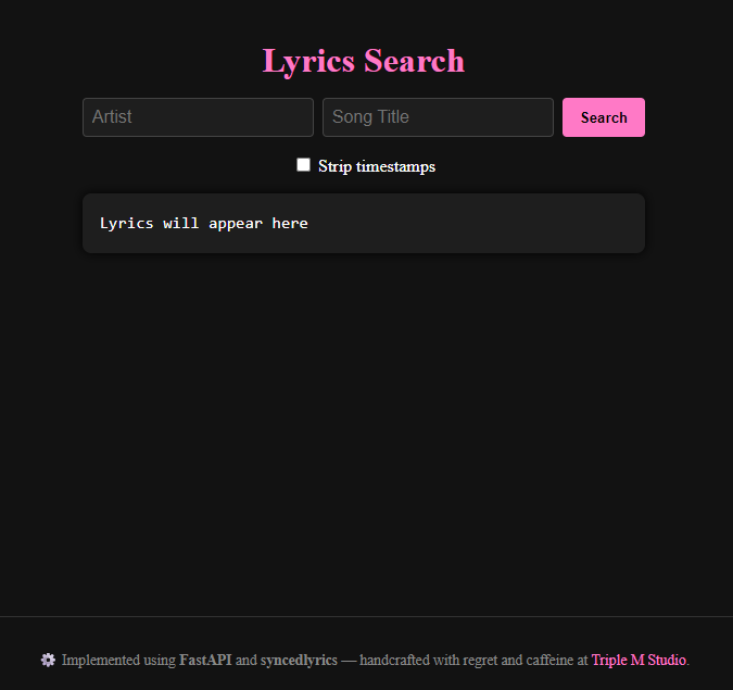 Lyric Search preview